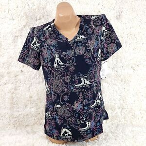 SMALL Black Scrubs Top